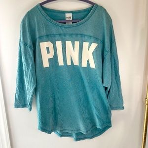 Victoria Secret Pink Shirt in Teal in Size Large